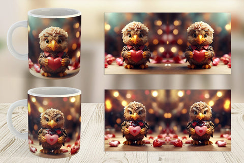 Mug Wrap Valentine Eagle Sublimation artnoy 