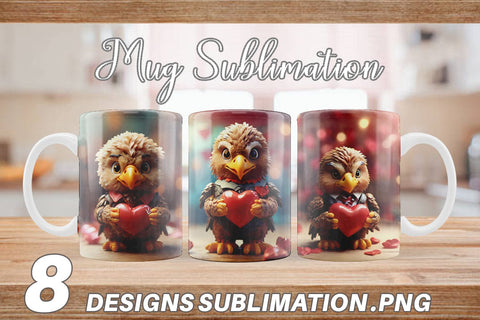 Mug Wrap Valentine Eagle Sublimation artnoy 