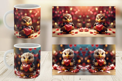 Mug Wrap Valentine Eagle Sublimation artnoy 