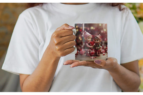 Mug Wrap Valentine Elves Sublimation artnoy 