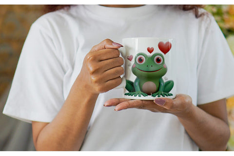 Mug Wrap Valentine Frog Sublimation artnoy 