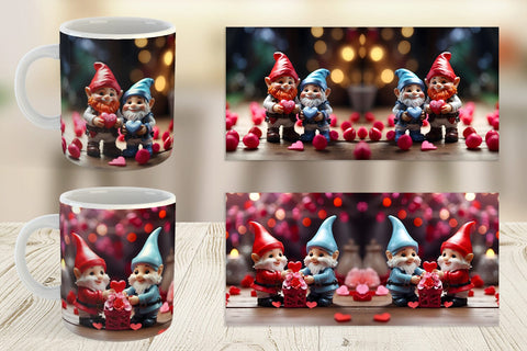 Mug Wrap Valentine Gnomes Sublimation artnoy 