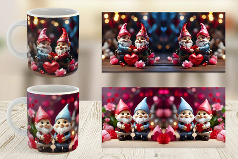 Mug Wrap Valentine Gnomes Sublimation artnoy 