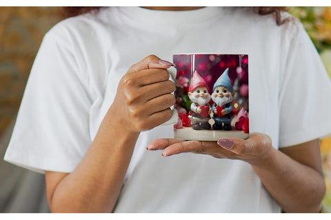 Mug Wrap Valentine Gnomes Sublimation artnoy 