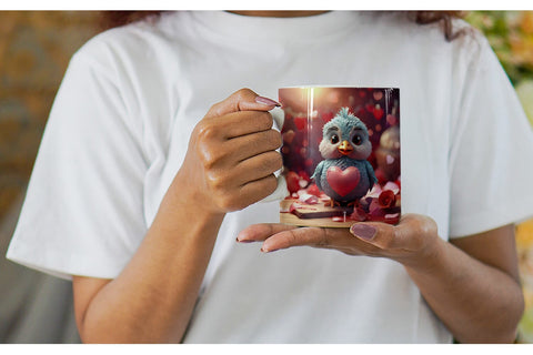 Mug Wrap Valentine Kalavinka Bird Sublimation artnoy 