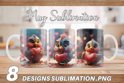 Mug Wrap Valentine Kalavinka Bird Sublimation artnoy 