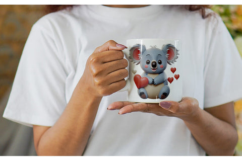 Mug Wrap Valentine Koala Sublimation artnoy 