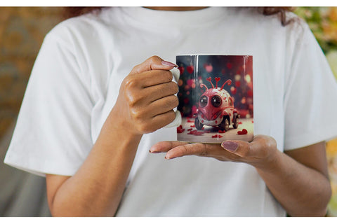 Mug Wrap Valentine Love Bug Sublimation artnoy 