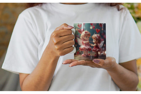 Mug Wrap Valentine Love Fairies Sublimation artnoy 