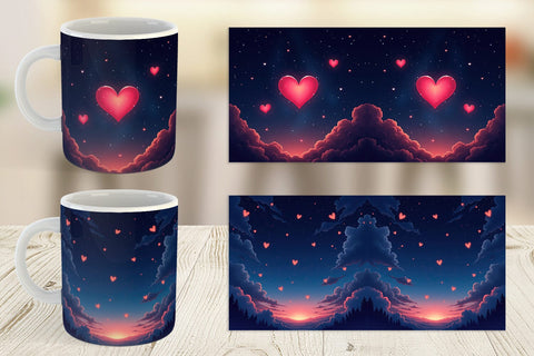 Mug Wrap Valentine Night Sublimation artnoy 