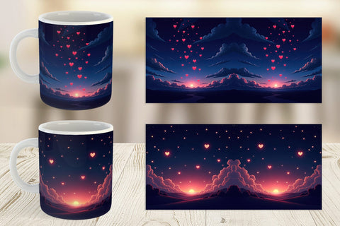 Mug Wrap Valentine Night Sublimation artnoy 