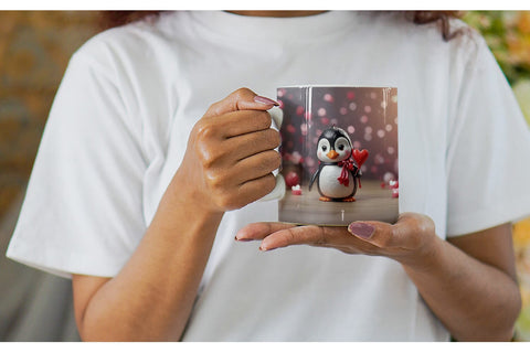 Mug Wrap Valentine Penguin Sublimation artnoy 