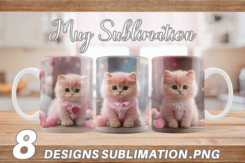Mug Wrap Valentine Persian Cat Sublimation artnoy 