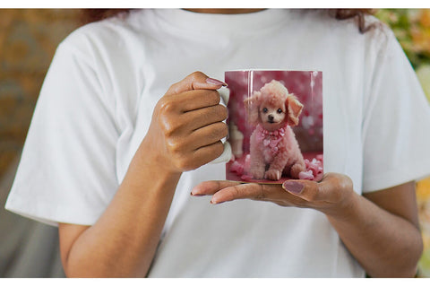 Mug Wrap Valentine Poodle Dog Sublimation artnoy 
