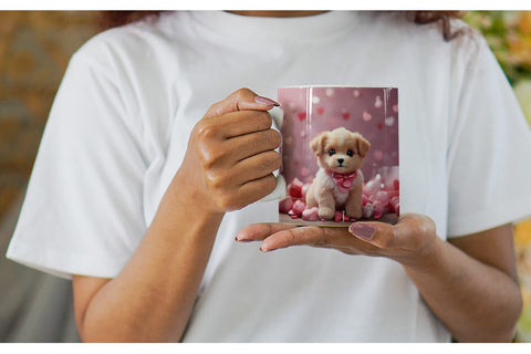 Mug Wrap Valentine Puppy Sublimation artnoy 