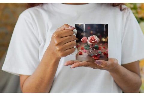 Mug Wrap Valentine Rose Flower Sublimation artnoy 