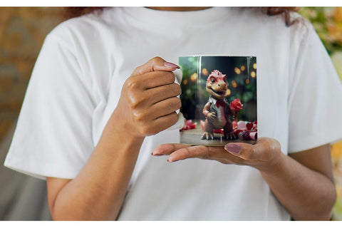 Mug Wrap Valentine T Rex Sublimation artnoy 