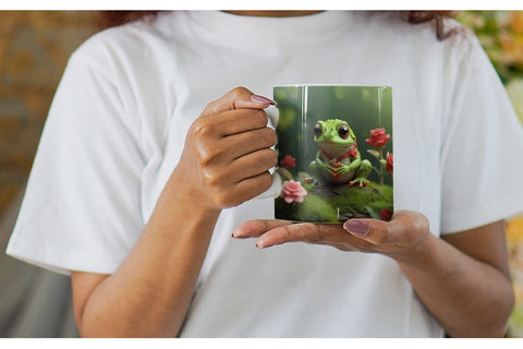 Mug Wrap Valentine Tree Frog Sublimation artnoy 