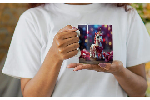 Mug Wrap Valentine Unicorn Sublimation artnoy 