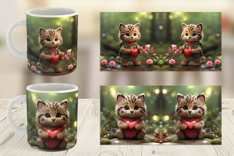 Mug Wrap Valentine Wildcat Sublimation artnoy 