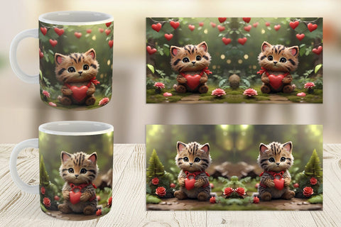 Mug Wrap Valentine Wildcat Sublimation artnoy 