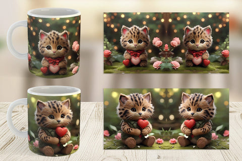 Mug Wrap Valentine Wildcat Sublimation artnoy 