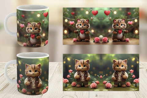 Mug Wrap Valentine Wildcat Sublimation artnoy 