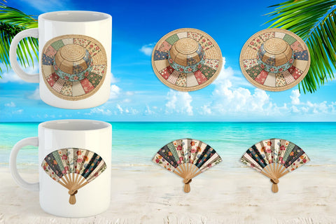 Mug Wrap Vibrant Summer Play Patchwork Sublimation artnoy 
