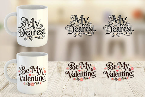 Mug Wrap Victorian Romance Valentine Quotes Sublimation artnoy 