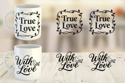 Mug Wrap Victorian Romance Valentine Quotes Sublimation artnoy 