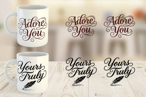 Mug Wrap Victorian Romance Valentine Quotes Sublimation artnoy 