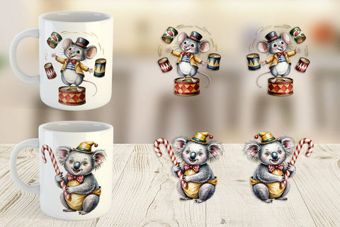 Mug Wrap Vintage Animal Circus Sublimation artnoy 
