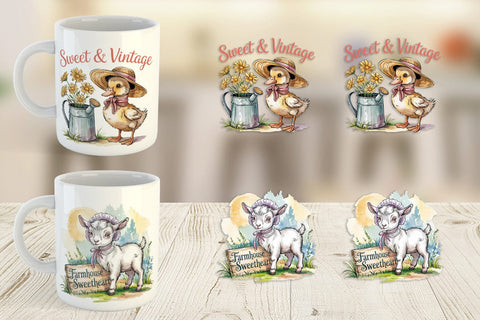 Mug Wrap Vintage Animal Sublimation artnoy 