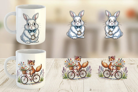 Mug Wrap Vintage Animal Sublimation artnoy 