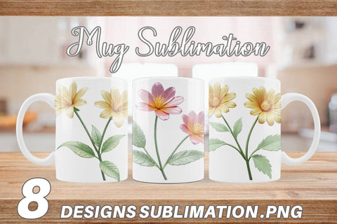 Mug Wrap Vintage Botanical Sublimation artnoy 