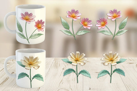 Mug Wrap Vintage Botanical Sublimation artnoy 