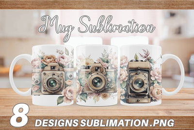 Mug Wrap Vintage Camera Sublimation artnoy 