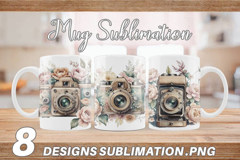 Mug Wrap Vintage Camera Sublimation artnoy 
