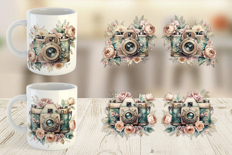 Mug Wrap Vintage Camera Sublimation artnoy 