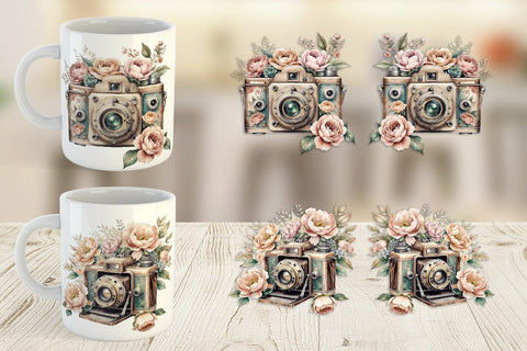 Mug Wrap Vintage Camera Sublimation artnoy 