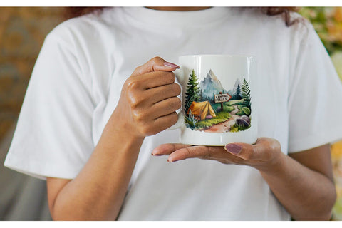 Mug Wrap Vintage Camping Vibes Sublimation artnoy 