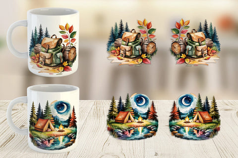 Mug Wrap Vintage Camping Vibes Sublimation artnoy 