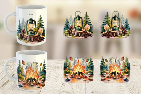 Mug Wrap Vintage Camping Vibes Sublimation artnoy 