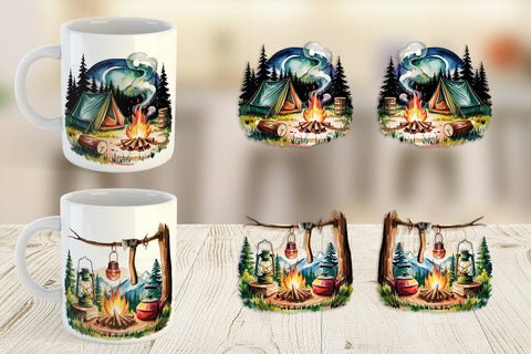 Mug Wrap Vintage Camping Vibes Sublimation artnoy 
