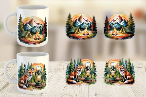 Mug Wrap Vintage Camping Vibes Sublimation artnoy 