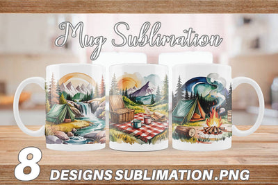 Mug Wrap Vintage Camping Vibes Sublimation artnoy 