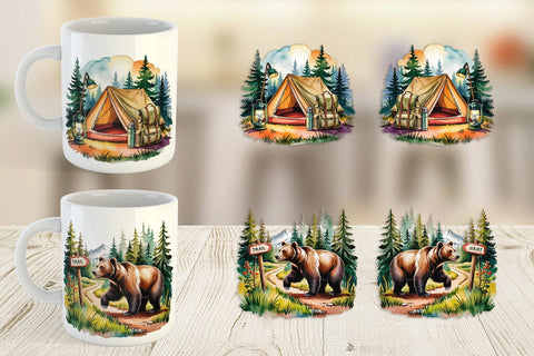 Mug Wrap Vintage Camping Vibes Sublimation artnoy 