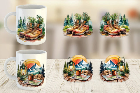 Mug Wrap Vintage Camping Vibes Sublimation artnoy 