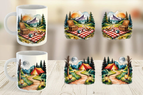 Mug Wrap Vintage Camping Vibes Sublimation artnoy 