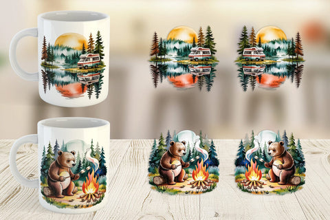 Mug Wrap Vintage Camping Vibes Sublimation artnoy 